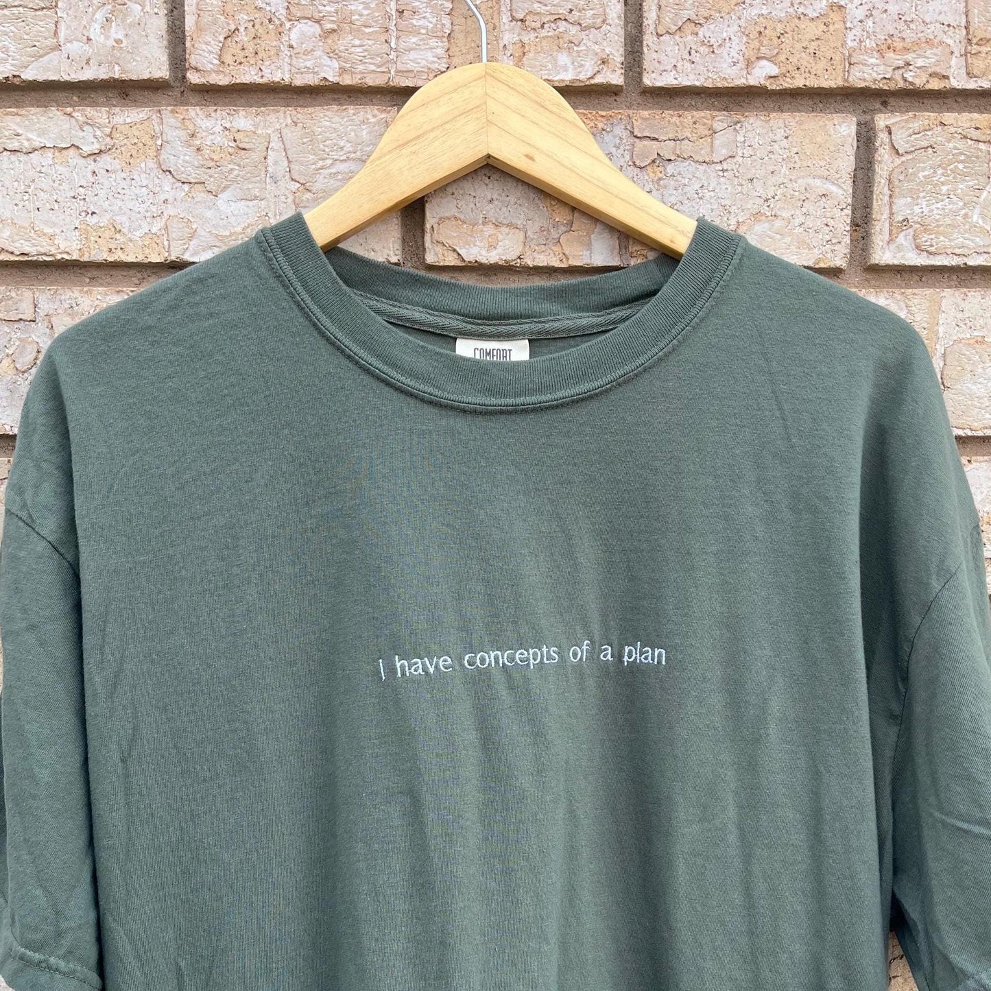 I have concepts of a plan embroidered t-shirt // funny political tee // gift for democrat //