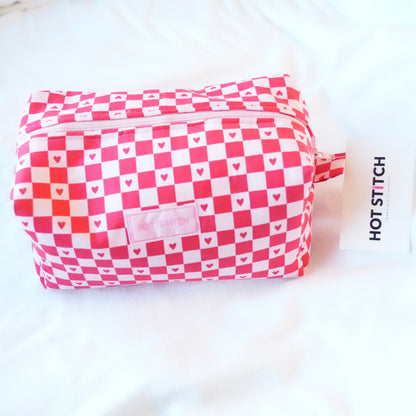Checkered Heart Pouch
