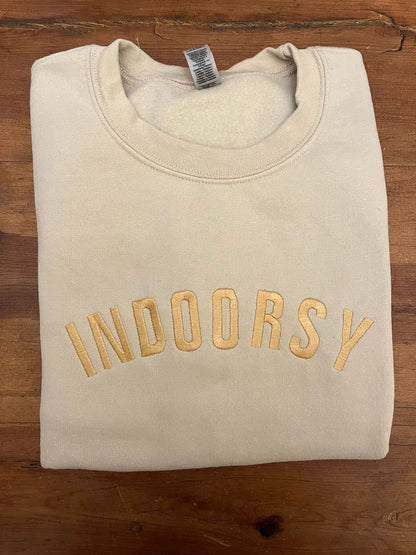 INDOORSY Embroidered Sweatshirt // Bold Font // Sweater for her