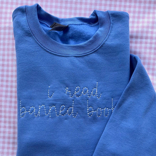 I Read Banned Books Embroidered Sweatshirt