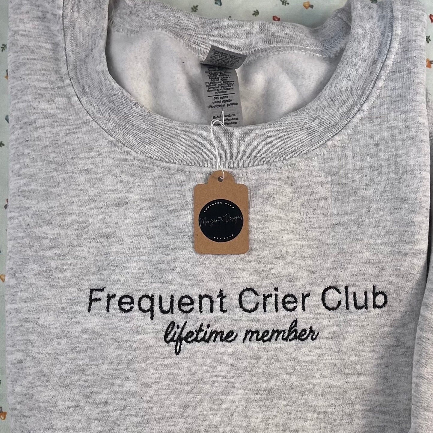 Frequent Crier Club Embroidered Crewneck