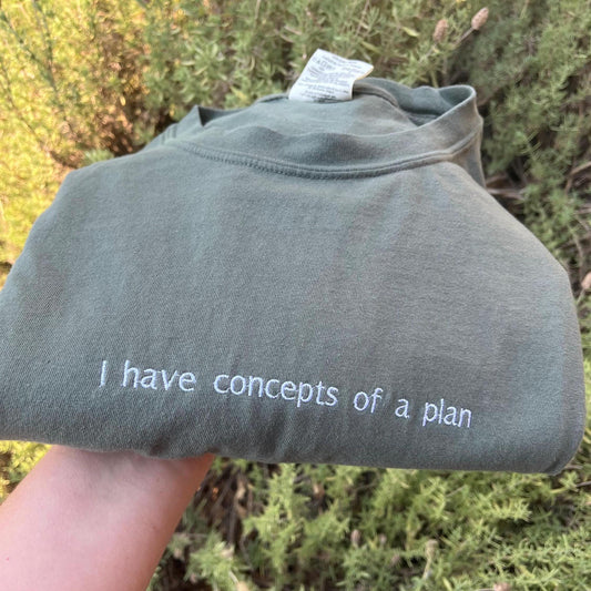 I have concepts of a plan embroidered t-shirt // funny political tee // gift for democrat //