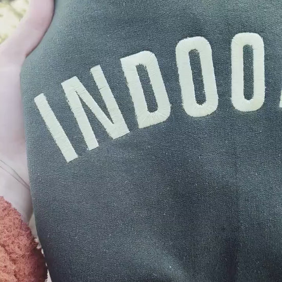 INDOORSY Embroidered Sweatshirt // Bold Font // Sweater for her