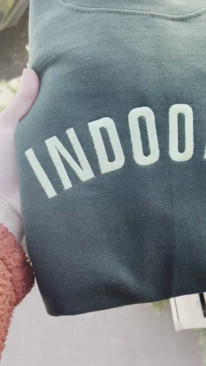 INDOORSY Embroidered Sweatshirt // Bold Font // Sweater for her